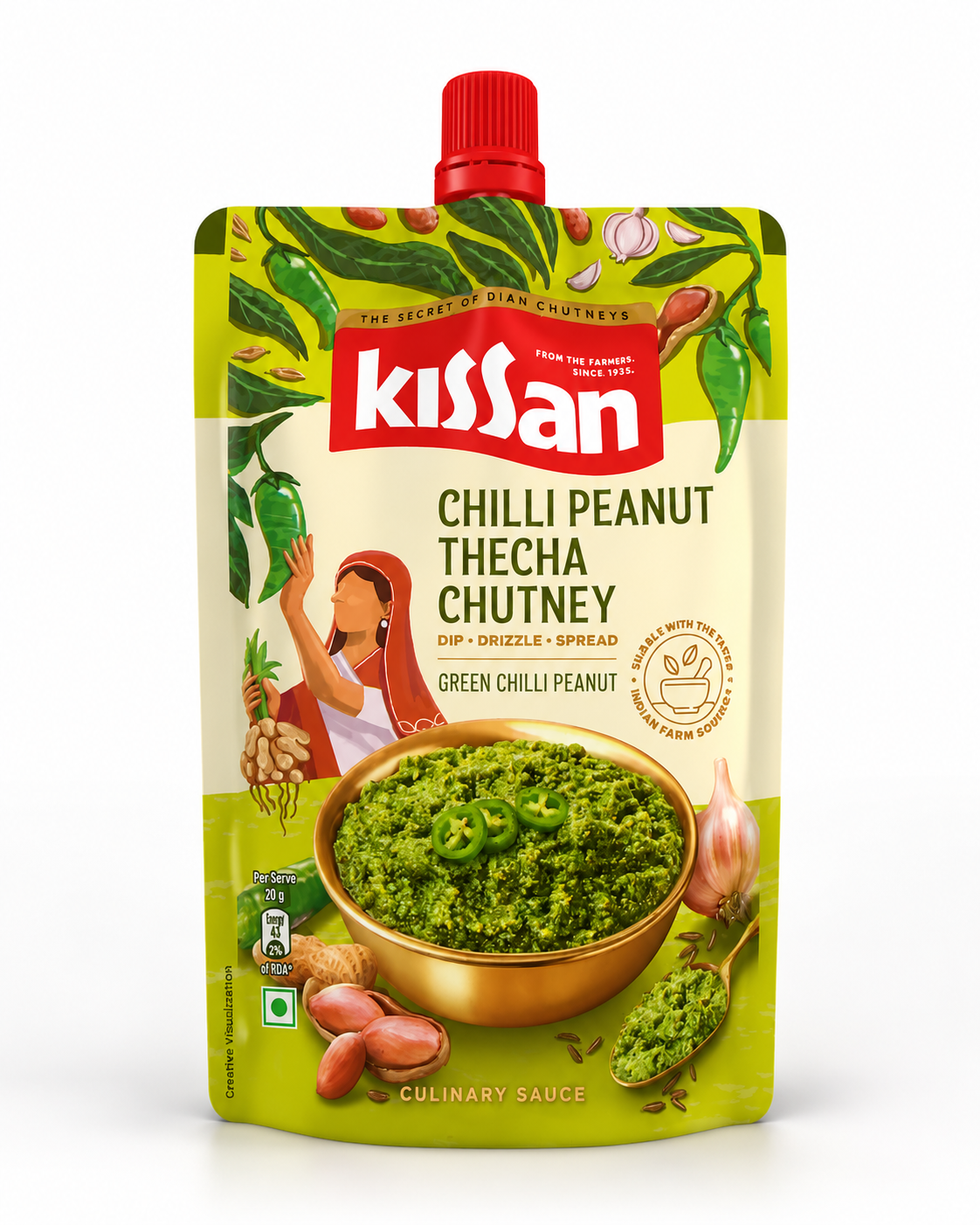 Kissan chilli peanut thecha chutney 200 g
