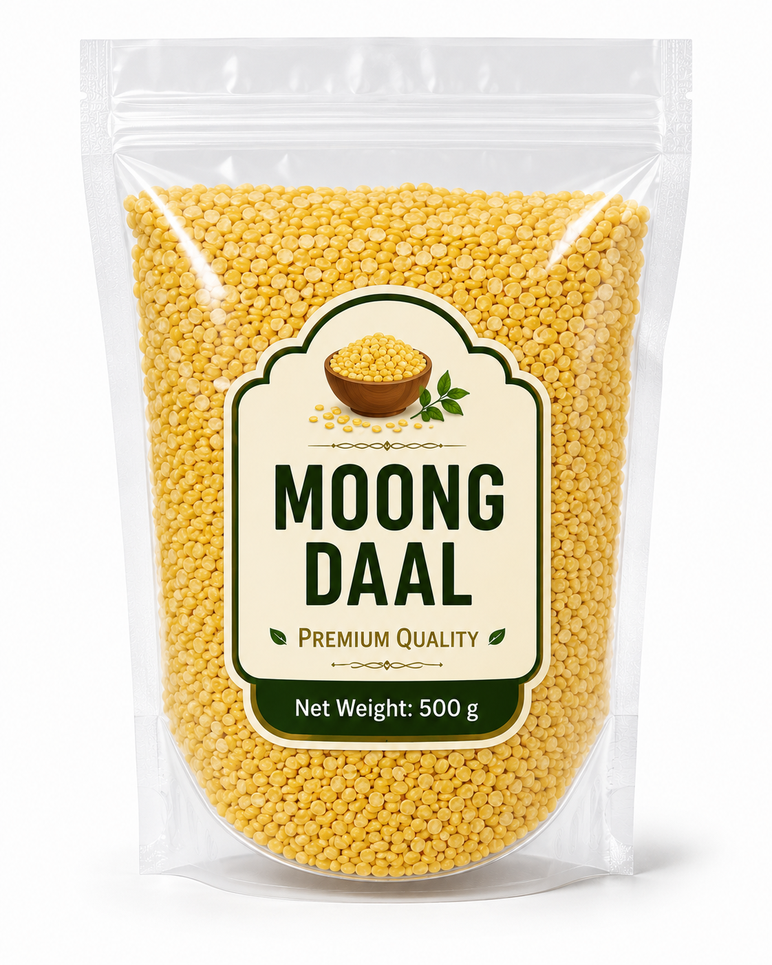 yellow split moong dal (dehusked split mung beans)